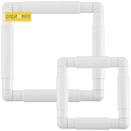 2Pc   Frame Square Embroidery Hoops Q Snaps for   Quilting Frame Sewing Hoop, 6X6 Inch,8X8 Inch