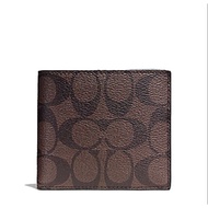 [ORIGINAL 100%] Coach Men Wallet Signature Brown