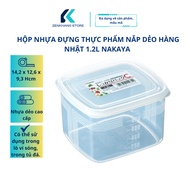 Plastic Food Container, 1.2L Japanese Nakaya Food Container, Plastic Food Container with Flexible Li