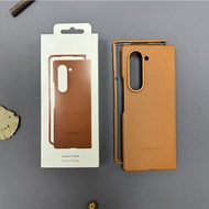 เคสโทรศัพท์หนังสุดหรูสำหรับ Samsung Galaxy Z Z Fold 6เคสโทรศัพท์หนังแท้คุณภาพสูง Fold6 Z กันกระแทกฝา