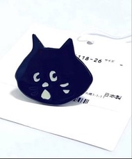 🇯🇵【日本製 】Né-net Nya 貓頭形標誌性黑色亮面金屬可調教開口戒指 ( 指環/ 驚訝貓/ 猫/ Ne-net / Ne net / Nenet / MurMur / Ring / Shiny