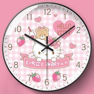 Disney Hut Hello Kitty Cute Wall Clock Children's Clock Children's Room Fresh Cartoon Clock Wall Clock Mute Clock Wall Clock Living Room Clock Creative Clock