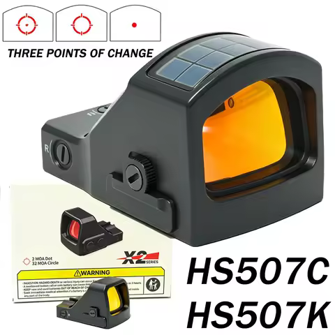 New HS 507K Red Dot Sight Three Points of Change Adjustable Compact Rifle Scope HS 507C Solar Optics