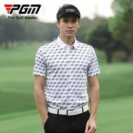 Pgm golf Clothing Men's Summer Short-Sleeved T-Shirt golf Casual Pure Cotton Men's Clothing Clothes