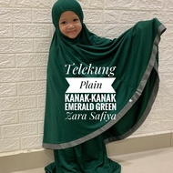 Telekung plain kanak-kanak