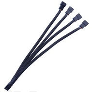 LU 1 to 4 Mainboard Fan Cable 4PIN Y Splitter PWM Fans Line Computer PC Fan Power Extension Cable 27