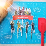 Aksesoris Kue Ulangtahun Tema Free Fire / FF (Isi 5) untuk Hiasan / Topper Cake