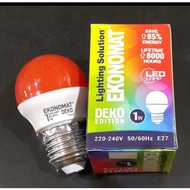 MERAH 1 WATT EKONOMAT LED LIGHT Led OSSIO 1 Watt SUNFREE RED LED 3W LED DECORATIVE COLOR CAFE DECORA