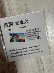 US/Canada 15-Day Unlimited Data SIM Card 加拿大/美國上網電話卡每日600MB 2025年12月31日前