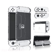 Transparent Protective Case for Nintendo Switch OLED Flip Shell for OLED Crystal Dockable Cover