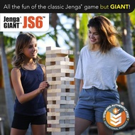 Jenga Giant JS6 (Stacks to Over 4 Feet) Precision-Crafted, Premium Hardwood Game with Heavy-Duty Car