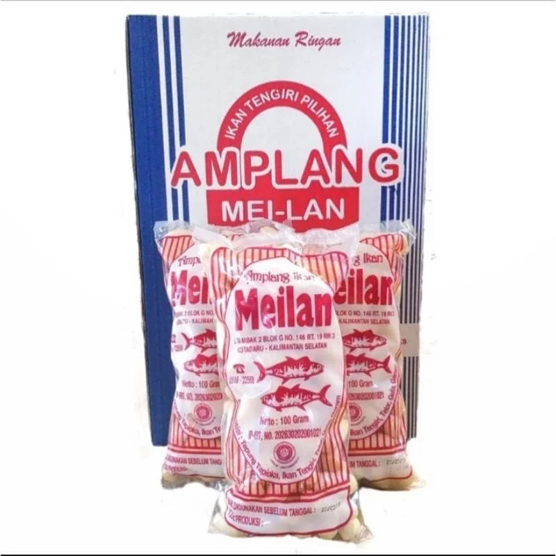 [include dus Meilan] Amplang Meilan kerupuk ikan tengiri khas Kota Baru Kalimantan Selatan
