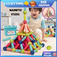 🔥24H🔥130PCS Kids Magnetic Stick Balls Building Blocks Toy 3D Geometry Learning Sensory Construction 