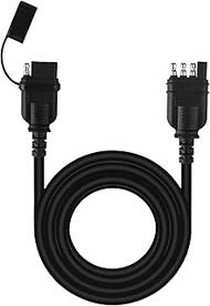 4 Pin Trailer Connector 3FT, 16 AWG 4 Way Flat Trailer Wiring Extension Connector Harness Vehicle Si