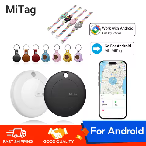 For Android MiLi MiTag Go Bluetooth Compatibility Tracker Item Finder Works with Google Find My Devi
