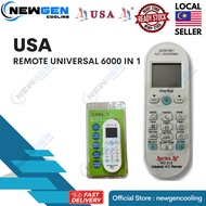 USA® 6000 IN 1 A/C REMOTE CONTROL