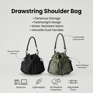 BH Large Capacity Shoulder Women Shoulder Bag Drawstring Design Versatile Nylon Shoulder Female Coll