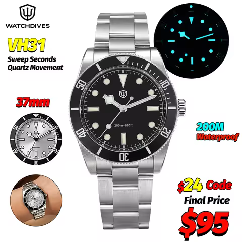 Watchdives WD7922 Quartz Watch VH31 Movement 200m Waterproof Men Watches Sapphire Crystal Luminous V