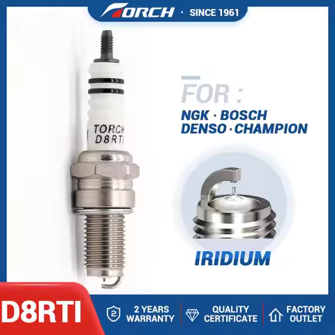 China Original Iridium TORCH Spark Plug D8RTI Replacement candles For Motorcycle ATV UTV Scooter Dir