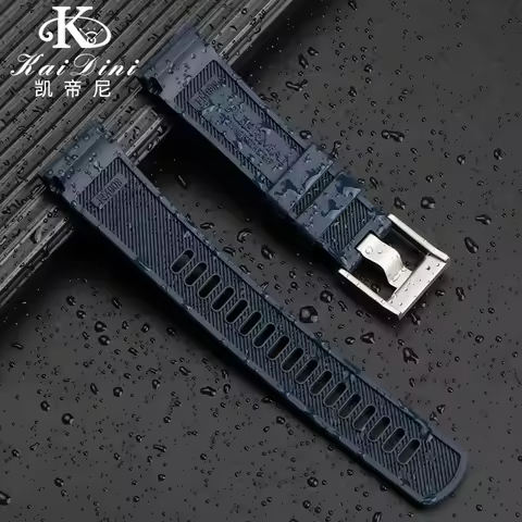 For Seiko PROSPEX SRP777 773 SSC813P1/917 P1 panda rubber curved end Black Blue Orange watch strap w