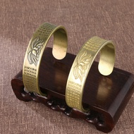 ~~ Distressed Retro Heritage Brass Bracelet Female Lotus Heart Sutra Bracelet Bracelet Brass Crafts 
