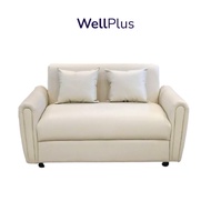 WellPlusโซฟา 2 ที่นั่ง รุ่น Shaw วัสดุแข็งแรง ทนทาน หุ้มหนัง PVC กันน้ำกันฝุ่น ทำความสะอาดได้ง่าย