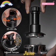 JUNE1 Coffee Impact Tamper, 58.35mm 53mm 51mm Adjustable Spring Loaded Coffee Tamper, Ripple Base Co