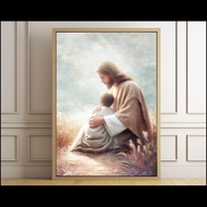 Seni Dinding Cetakan: Seni Kristian LDS, Poster Pengajaran Yesus kepada Anak, Potret Yesus - Hiasan 