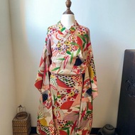 日本女童七五三節古董和服
