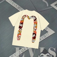 T-shirt Evisu/T-shirt Uniseks Evisu T-shirt bercetak Baju lengan pendek gaya selebriti internet Gaya
