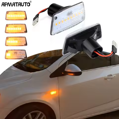 LED Dynamic Side Marker Lights Turn Signal Lamps For Chevrolet Cruze J300 J305 J308 Aveo T300 Malibu