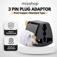 mixshop 3 Pin Plug Adapter International Multi Converter[PURE COPPER][SG READY STOCK]