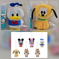 日版 Mickey and Friends Q版小吊飾 掛飾 掛件 毛公仔 Disney 迪士尼 Mickey & Friends Donald Duck 唐老鴨 Pluto 布魯托 景品