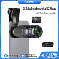 LS-36 NEEWER Ultraเลนส์ติดกล้องโทรศัพท์เทเลโฟโต้7X พร้อมเลนส์ไมโคร10เท่าเลนส์ติดกล้องโทรศัพท์คลิปเลน
