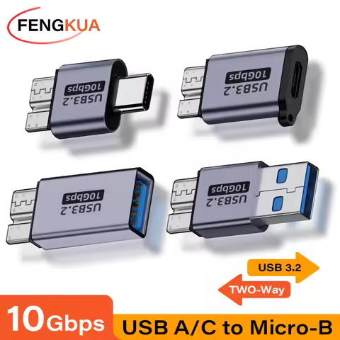USB C to Micro B Extender Adapter 10Gbps USB3.0 Type C Female to Micro B Cable Extender for Laptop P