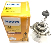BOHLAM LAMPU DEPAN PHILIPS H4 12V HALOGEN BUKAN LED 60/55 WATT +30% 100% ORIGINAL
