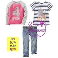 Girl Set (2 T-shirt + Jean), 3y, 4y, 5y,