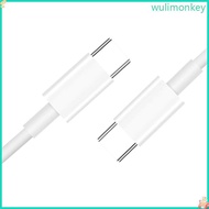 WU USB C to USB C Data Cable Fast Charging Tablets Charger Line Short 20CM 7 87in