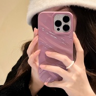 3D White Pleats IPhone Case Compatible for IPhone 17 Air 11 Casing 16 15 14 Pro Max Ip 13 12 11 Pro 