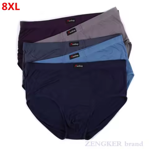 5pcs Oversize men's briefs extra large men's briefs high waist big man's extra wide modal oversized 