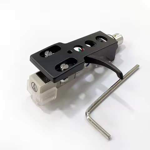 Black Headshell, AT-3600L Cartridge and Stylus, Needle for Technics SL D1, SL D1K, SL D2, SL D202 SL