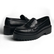 Giày tây lười Penny Loafer MAD Chunky Black & White công sở da bò cao cấp phong cách cá tính thời tr