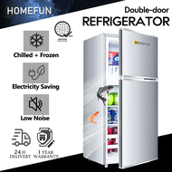 HOMEFUN Mini Refrigerator inverter Refrigerator With Freezer HD Inverter 2-Door Small Refrigerator S