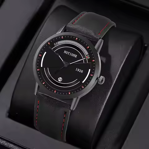 UTHAI H97 Watch For Men Fashion Waterproof Sports Calendar Simple Original Light Luxury Leather Stud