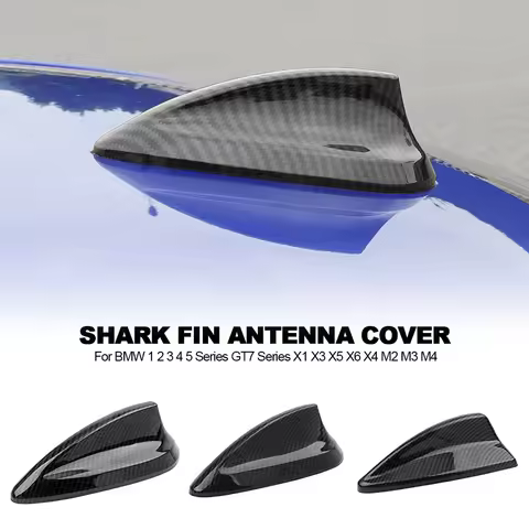Carbon Fiber Antenna Cover Real Shark Fin For BMW 1 2 3 4 5 Series GT7 Series X1 X3 X5 X6 X4 M2 M3 M