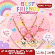 2 PCS Children's Best Friend Necklace Set | Cute, Rust-Resistant Bestie Couple Necklace