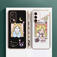 Cartoon Sailor Moon Tsukino Usagi E-TPU Phone Case For OPPO A79 A75 A73 A54 A35 A31 A17 A16 A15 A12 A11 A9 A7 A5 AX5 F11 F9 F7 F5 R17 Realme C1 Find X3 Pro Plus S E K X