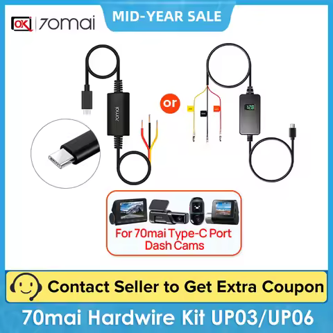 70mai UP03 Hardwire Kit Parking Surveillance Cable ONLY for 70mai Dash Cam M500/Omni X200/X800/A810/
