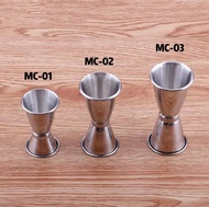 Jigger measure cup gelas ukur 10/25ml stainless steel bartender takaran pengukur