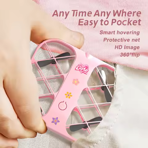 JJRC Mini Drone Smart Hovering Aerial Photography Drone HD Camera 360°Flip Aircraft Protective Net F